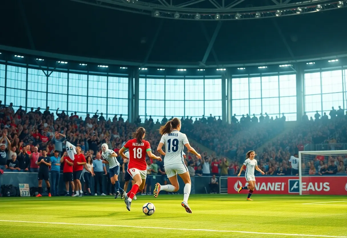Exciting soccer action at Lexington SC Stadium