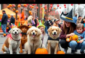 Families participating in Halloween events in Louisville, KY