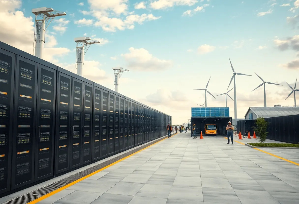 Exterior view of Meta's data center in Jeffersonville, Indiana