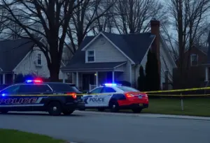 Scene of a domestic incident with police intervention