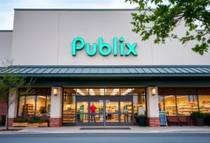 Exterior view of the new Publix grocery store in Lexington, Kentucky