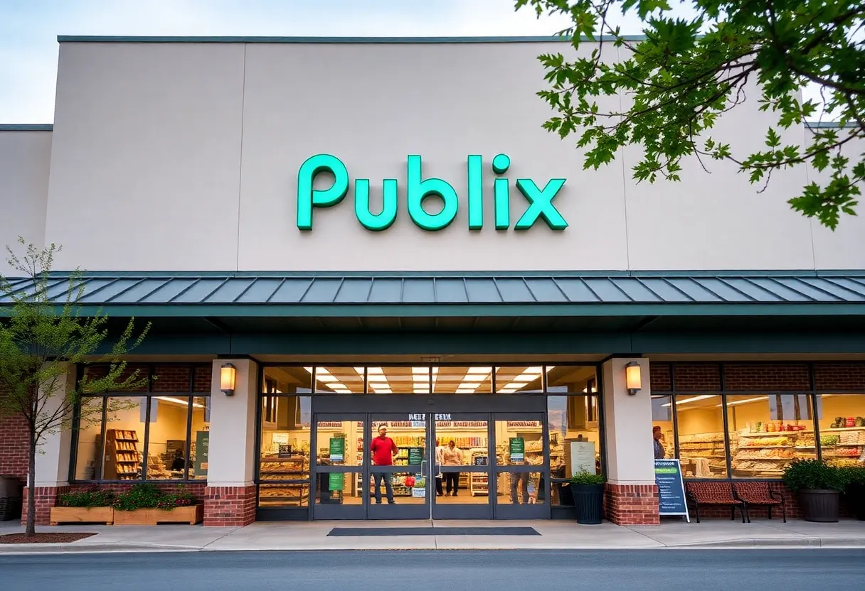 Exterior view of the new Publix grocery store in Lexington, Kentucky