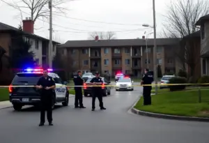Police at the scene of the Nicholasville apartment shooting