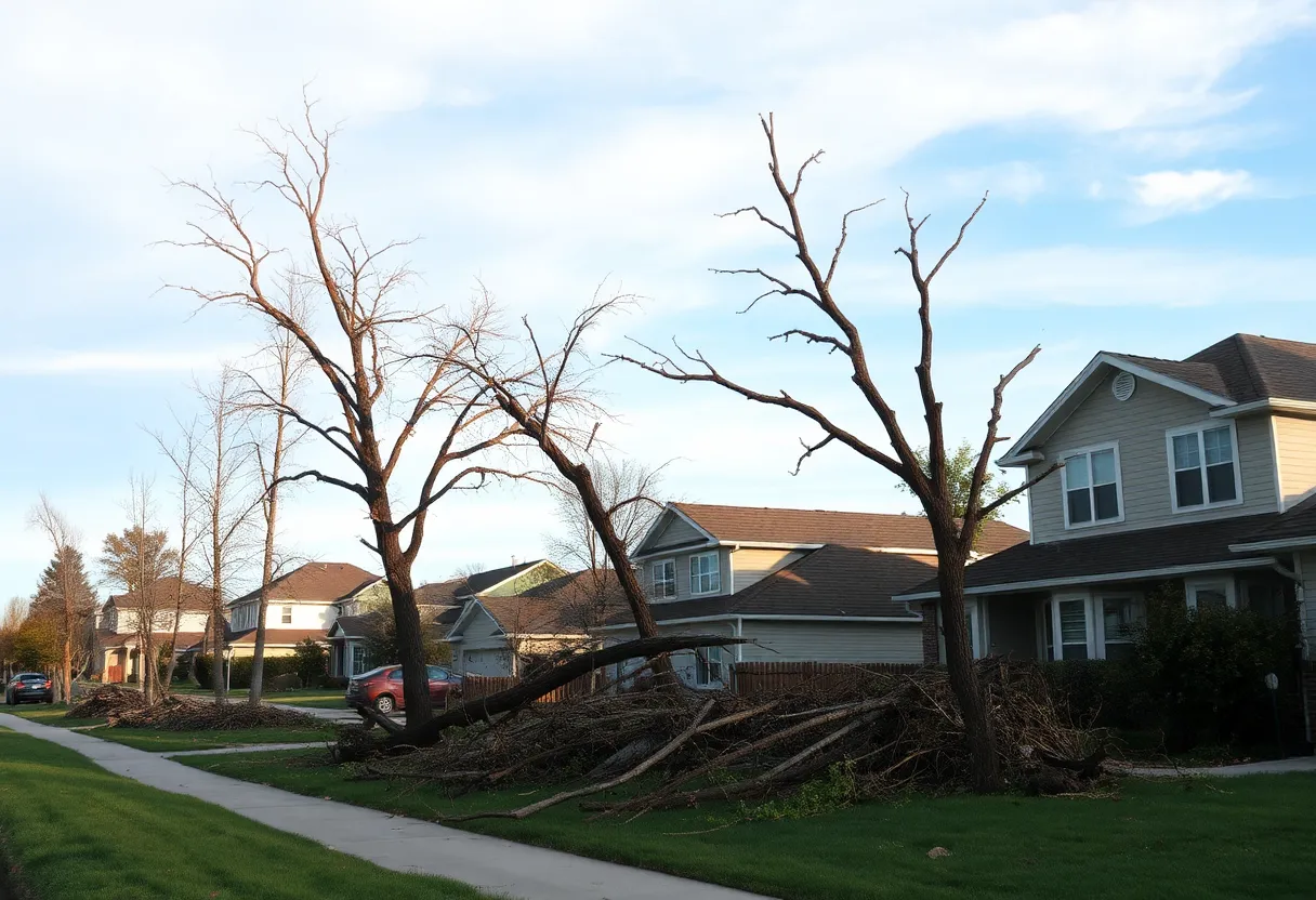 Tornado damage in Nicholasville, Kentucky