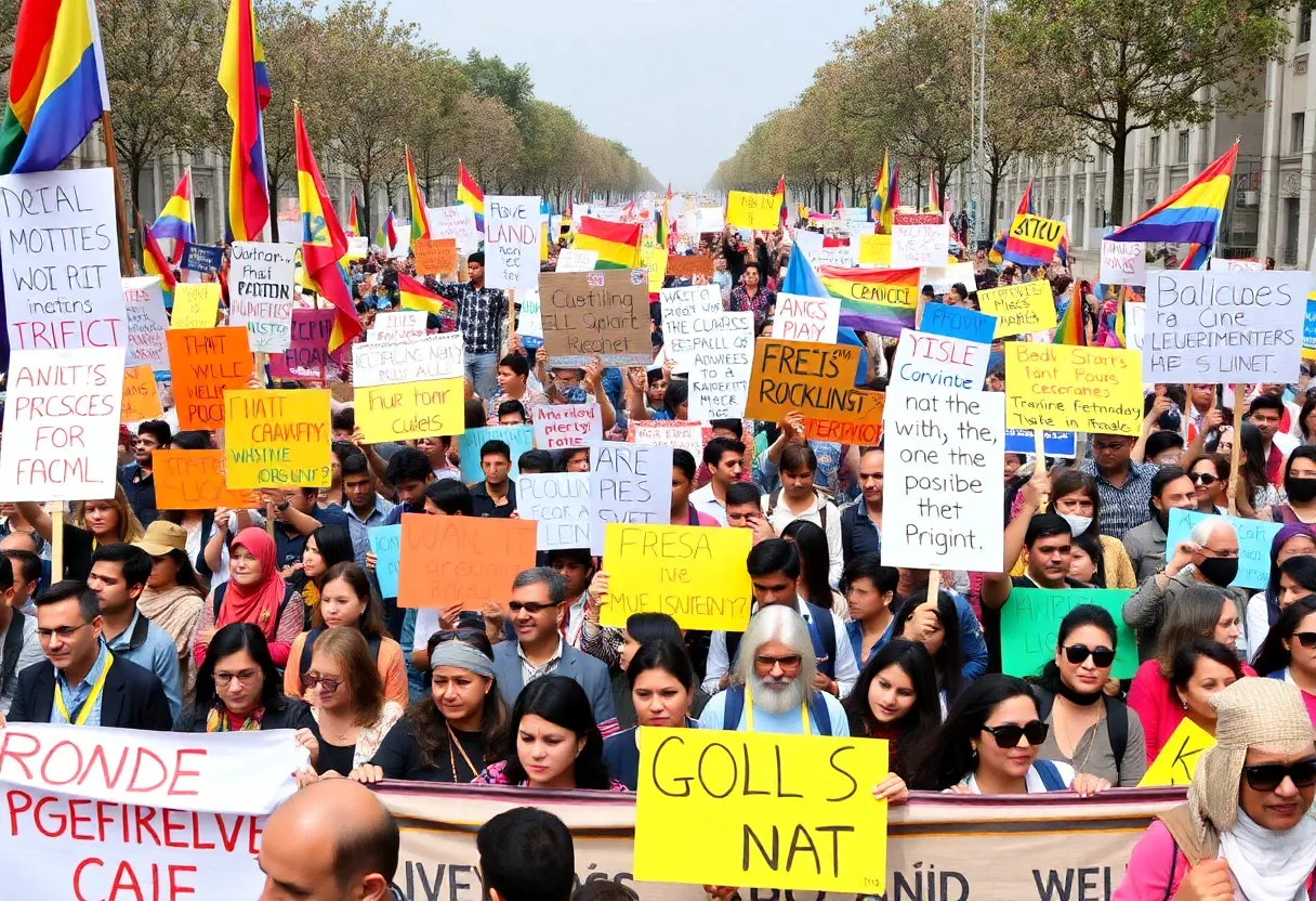 Crowd at the No Kings protest in Lexington, Kentucky