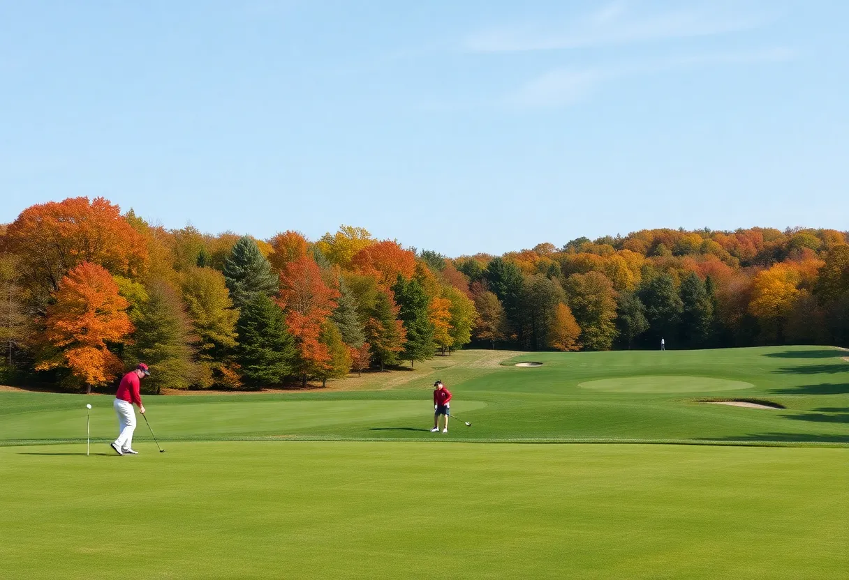 North Alabama golf players competing on a picturesque golf course in Kentucky