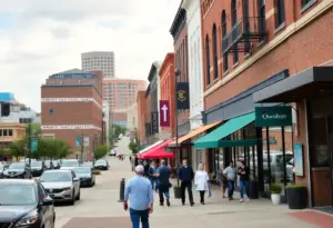 A view of Owensboro with various new businesses opening.