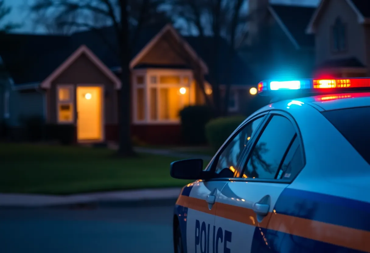 Police responding to a domestic violence incident in Lexington.