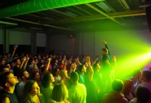 Audience enjoying live music performance at Portal in Louisville