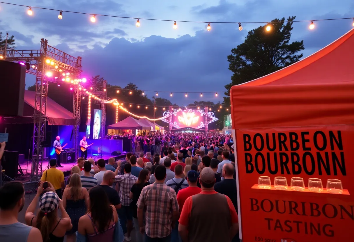 Crowd enjoying live music at Railbird Festival in Lexington