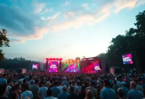 Crowd enjoying the 2026 Railbird Music Festival at The Infield at Red Mile in Lexington, Kentucky