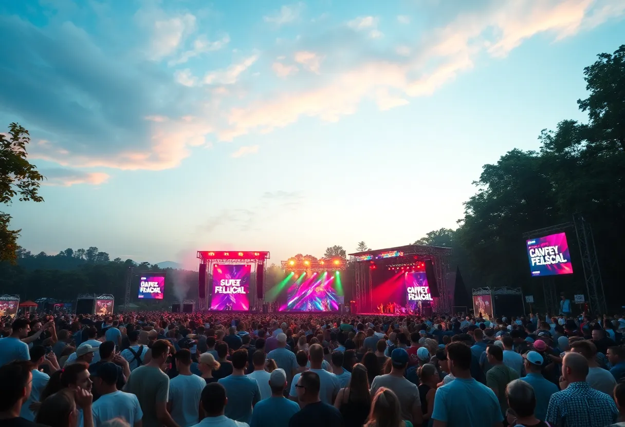 Crowd enjoying the 2026 Railbird Music Festival at The Infield at Red Mile in Lexington, Kentucky