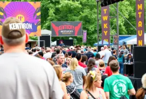 Crowd at Railbird Music Festival enjoying live music