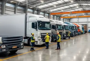 A bustling service center of Southeastern Freight Lines in Lexington, KY.