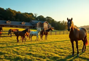 Spendthrift Farm, a thoroughbred horse breeding farm in Lexington, Kentucky.