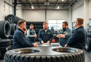 Leadership team at S&S Tire discussing future plans