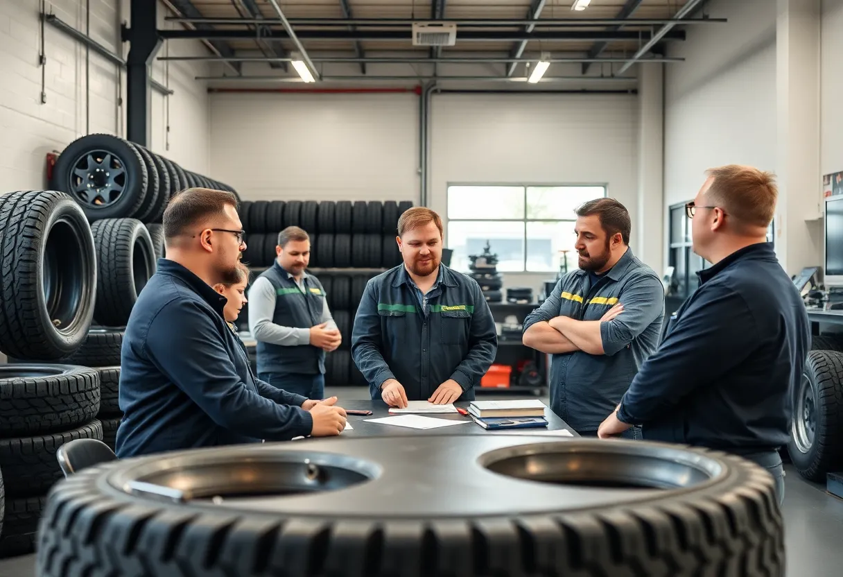 Leadership team at S&S Tire discussing future plans