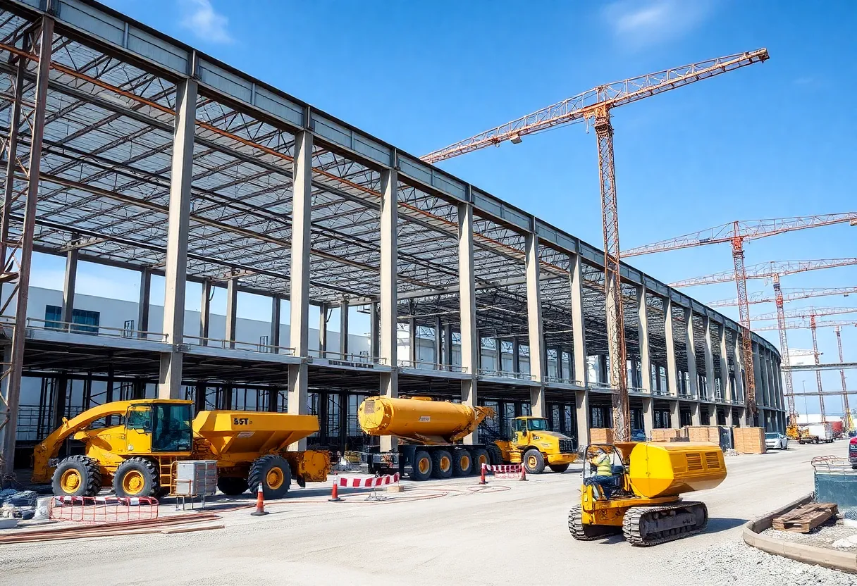 Construction site of Tate's new data center facility in Glasgow, Kentucky