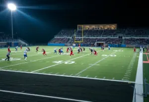 Texas Longhorns competing against Kentucky Wildcats on the football field