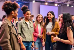 Participants engaging in a fashion event at Transylvania University.