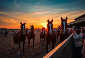 Thorpedo Anna, celebrating her retirement at Keeneland