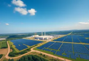 Aerial view of the Toyota Georgetown solar farm