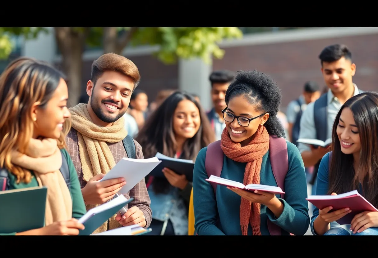 Diverse students on the University of Kentucky campus