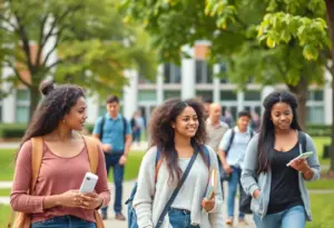 Students at the University of Kentucky engaged in academic activities on campus.