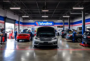 Valvoline service center filled with employees working on vehicles