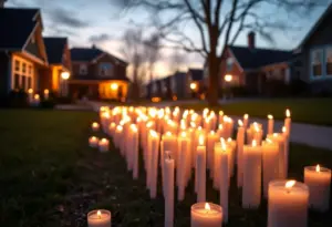 Candlelight vigil for Lydia Perkins