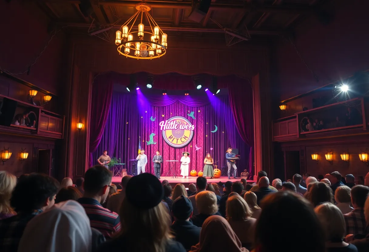 Audience enjoying the Wicked Musical performance at The Bar Complex in Lexington.