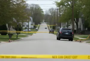 A peaceful neighborhood in Winchester, surveillance by police after a violent incident