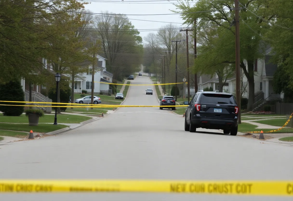 A peaceful neighborhood in Winchester, surveillance by police after a violent incident