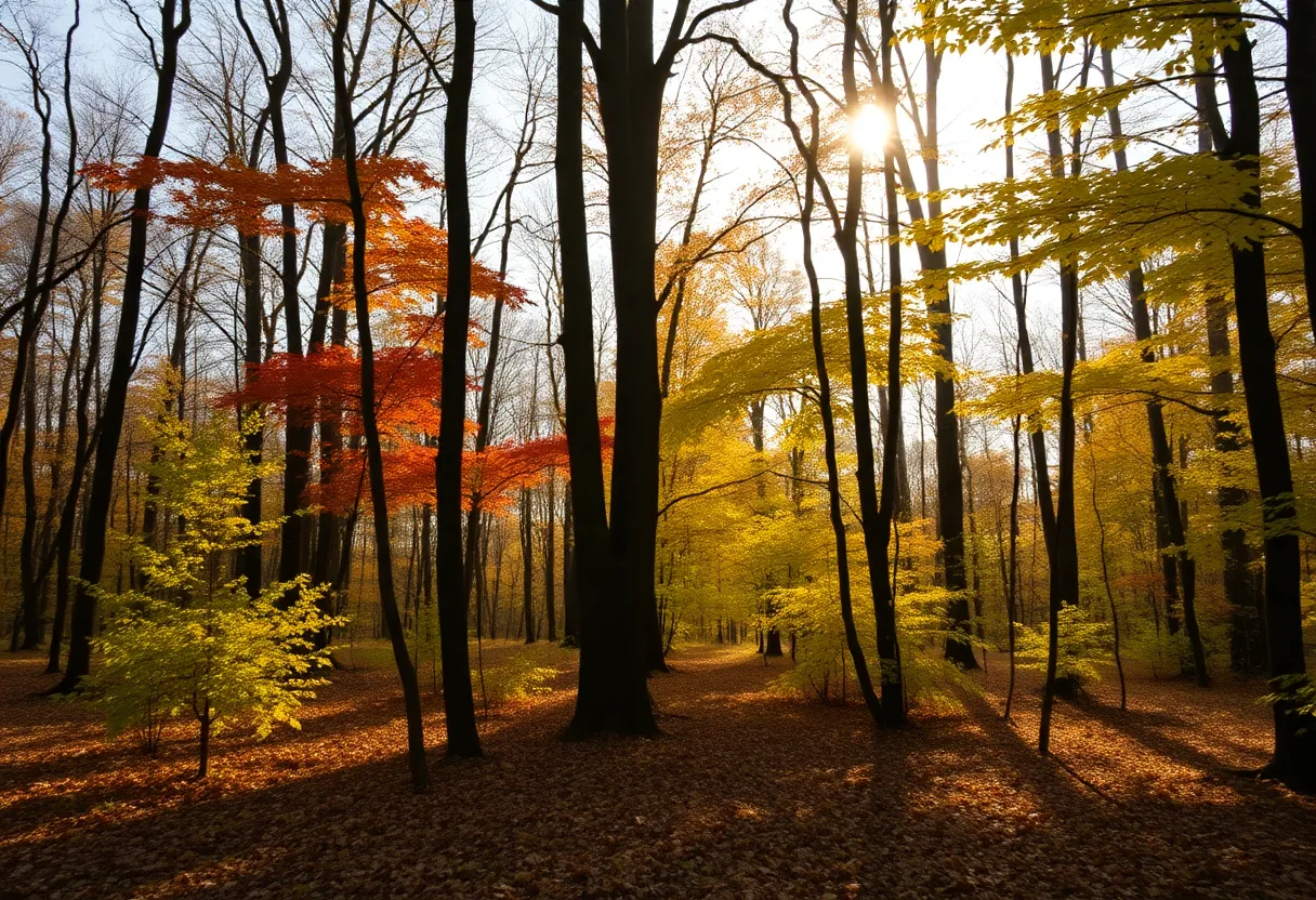 Wooded area in Kentucky where skeletal remains were found