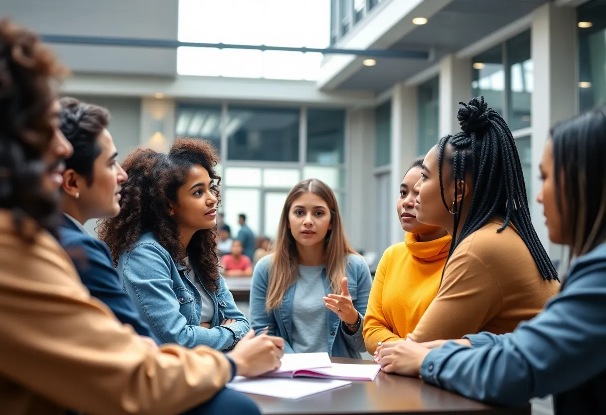 Youth leaders discussing strategies at the Youth Gun Violence Symposium in Lexington