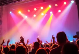 Audience enjoying a live concert performance