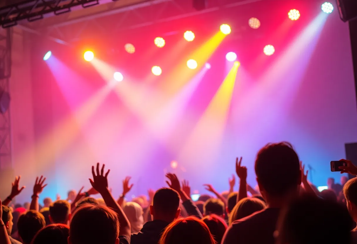 Audience enjoying a live concert performance