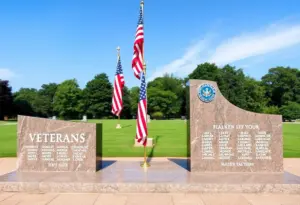 Granite Veterans Memorial honoring fallen soldiers in Clark County, Kentucky
