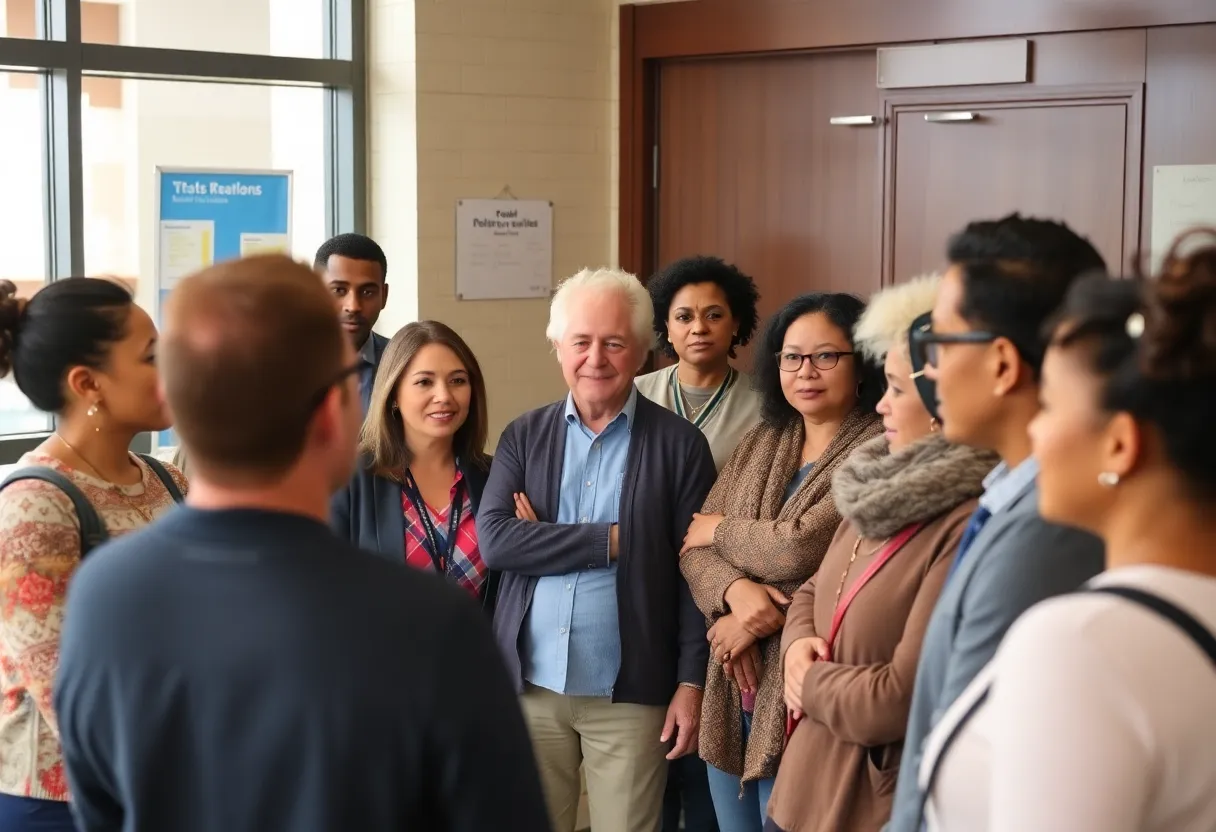 Community members attending a Fayette County Public Schools meeting.