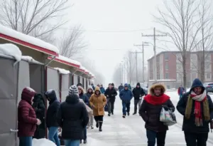 Emergency winter shelter in Lexington providing warmth to individuals