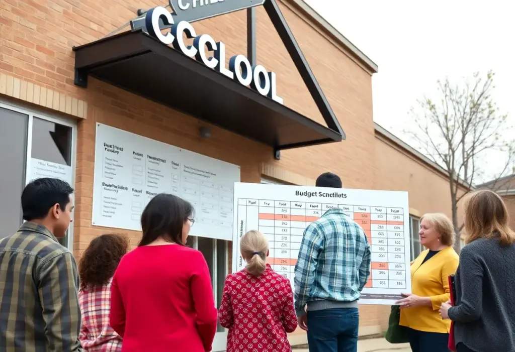 Fayette County Schools building with budget concerns