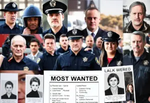 Graphic depiction of a Most Wanted list and community safety elements