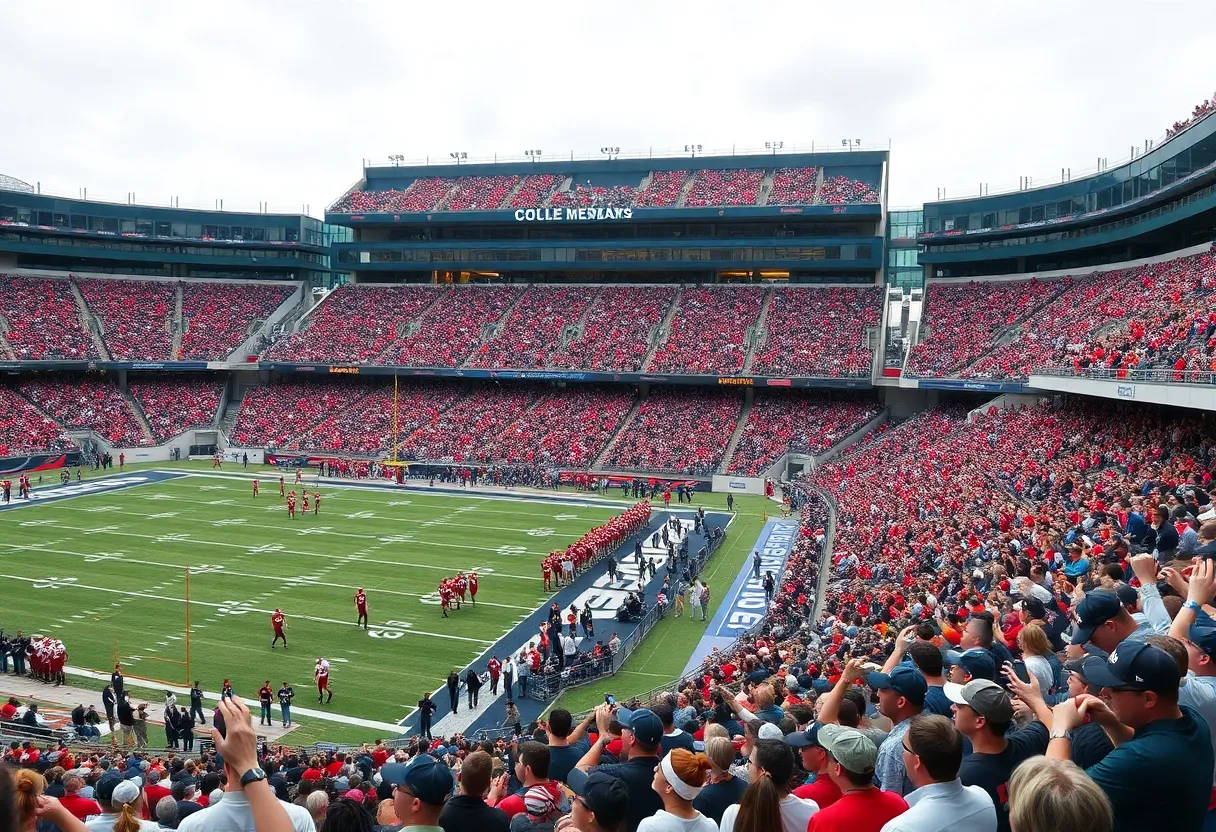 Florida Gators football game scene with excited fans
