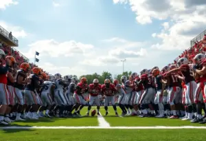 Florida Gators and Kentucky Wildcats football teams competing at Kroger Field