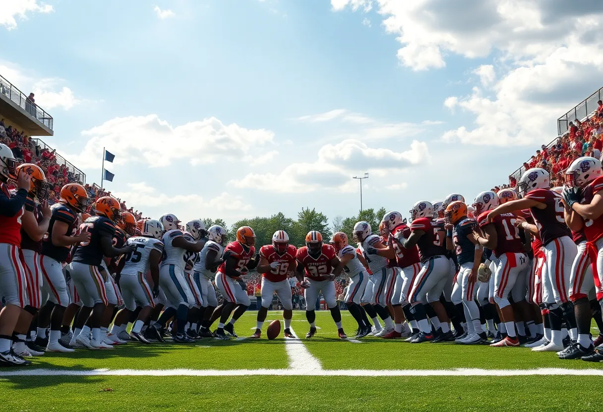 Florida Gators and Kentucky Wildcats football teams competing at Kroger Field