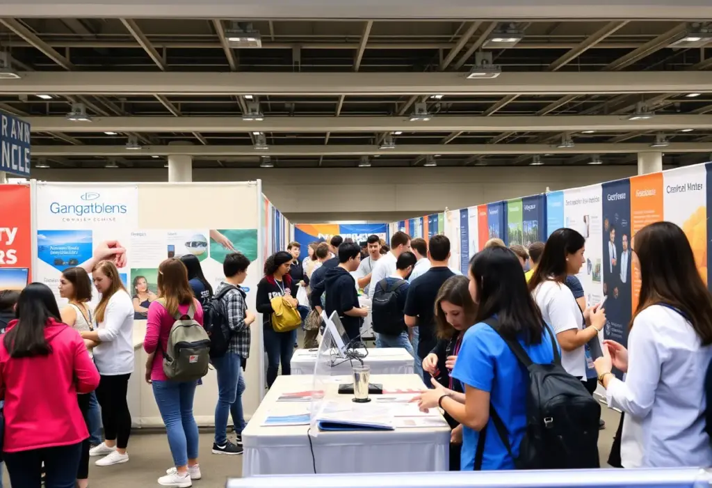 Students exploring career opportunities at Freshman Career Expo