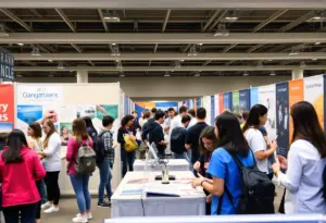 Students exploring career opportunities at Freshman Career Expo