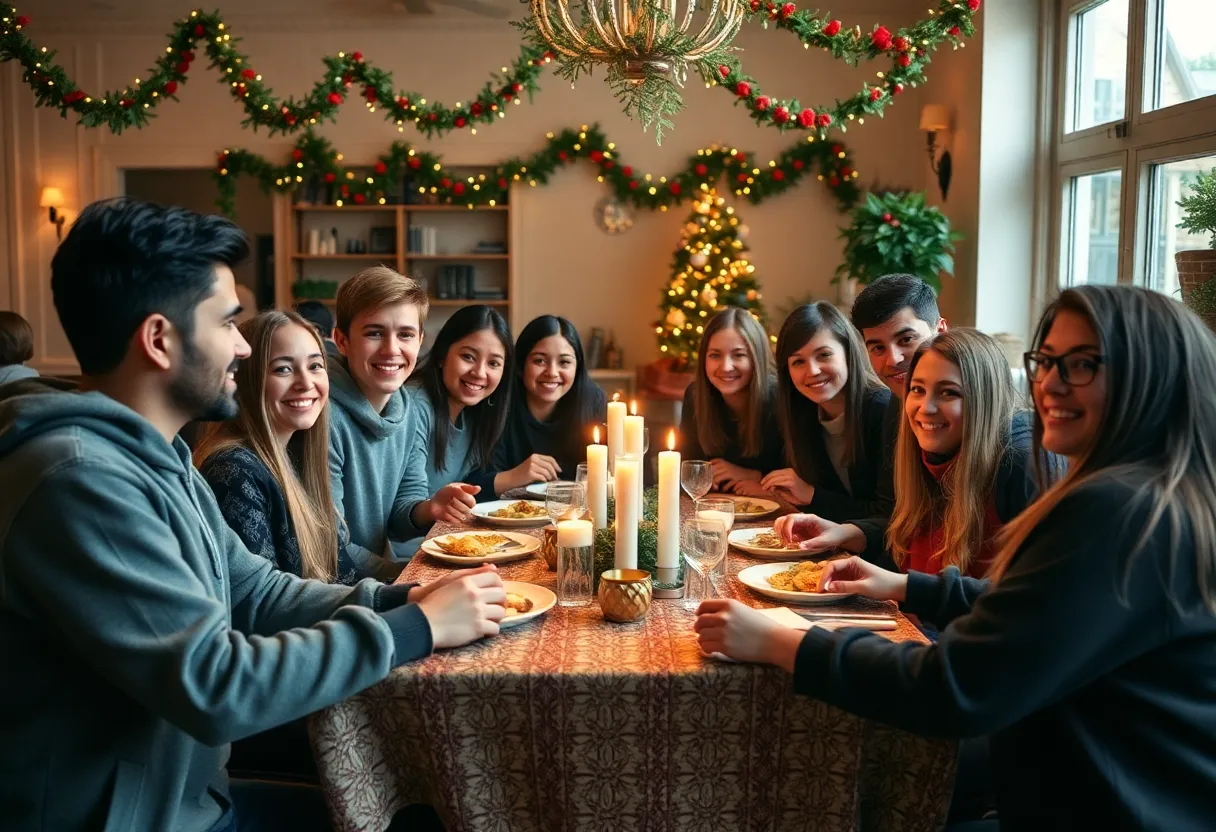 Students in recovery celebrating Friendsgiving at the University of Kentucky.