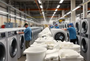 Manufacturing facility of GE Appliances showcasing local suppliers in Kentucky.