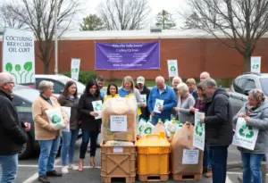 Residents participating in the Gobble Grease Toss event in Lexington, KY.